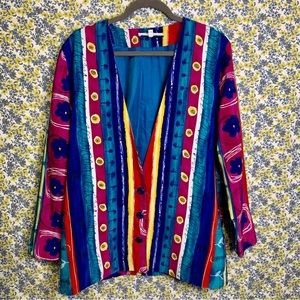 Vintage 80's Multicolor Lindsey Scott Petites Maximalist Blazer